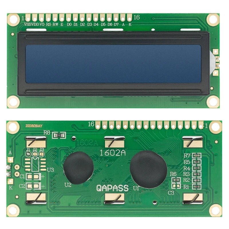 Wyświetlacz znakowy LCD1602 16x2 z opcjonalnym adapterem I2C