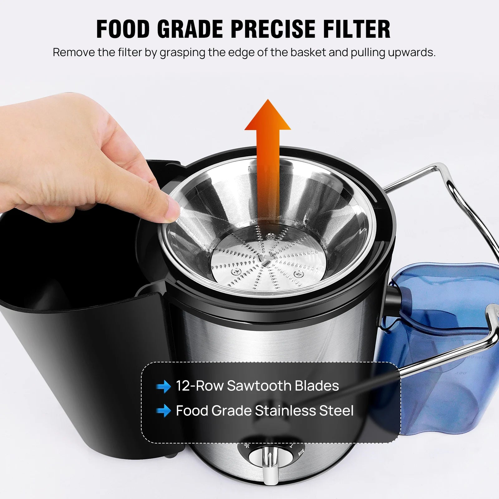 DayPlus Centrifugal Juicer Machine with Wide Feed Chute