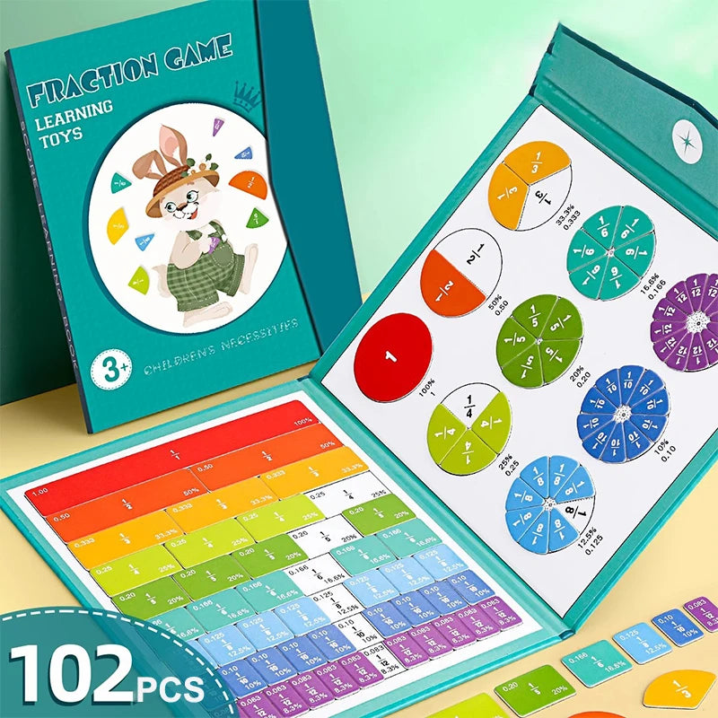 Magnetic Fraction Demonstration Book with Tiles and Circles