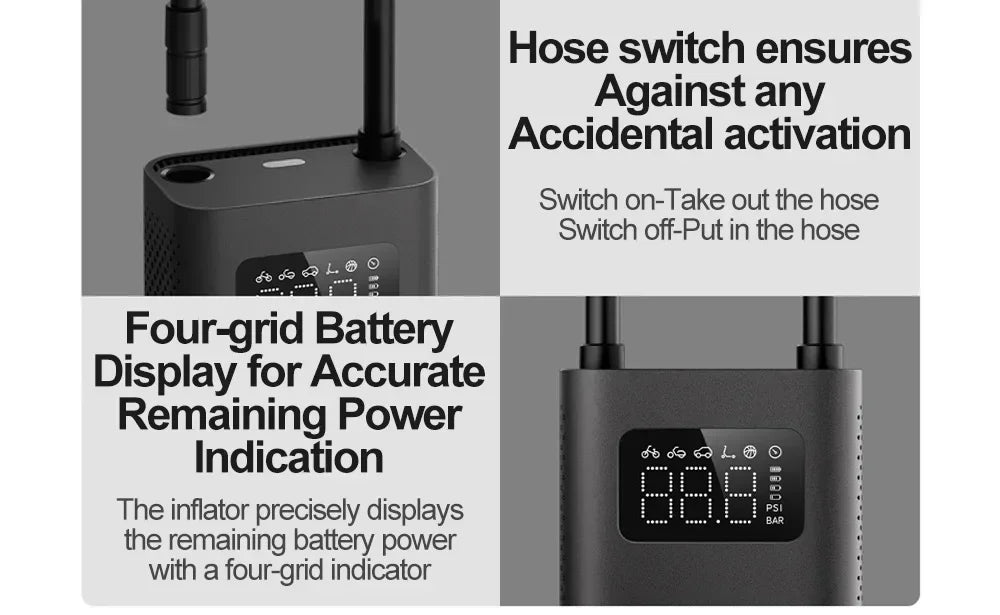 Přenosný digitální kompresor na pneumatiky Xiaomi Portable Air Compressor 2