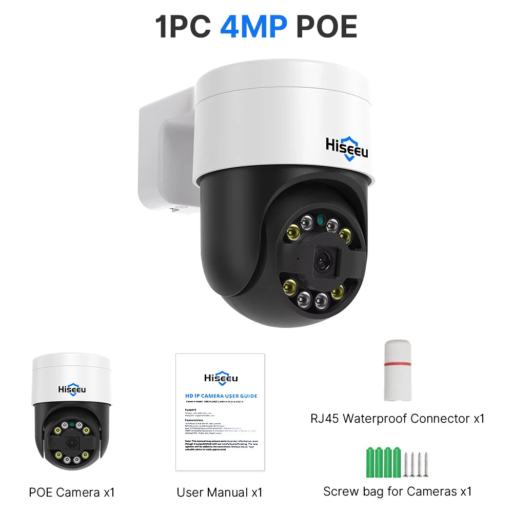 8MP PoE PTZ IP Camera with Color Night Vision