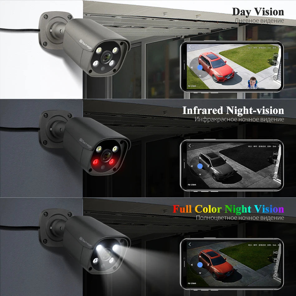 4MP 5MP 8MP PoE IP Security Camera with Two-Way Audio and AI Motion Detection