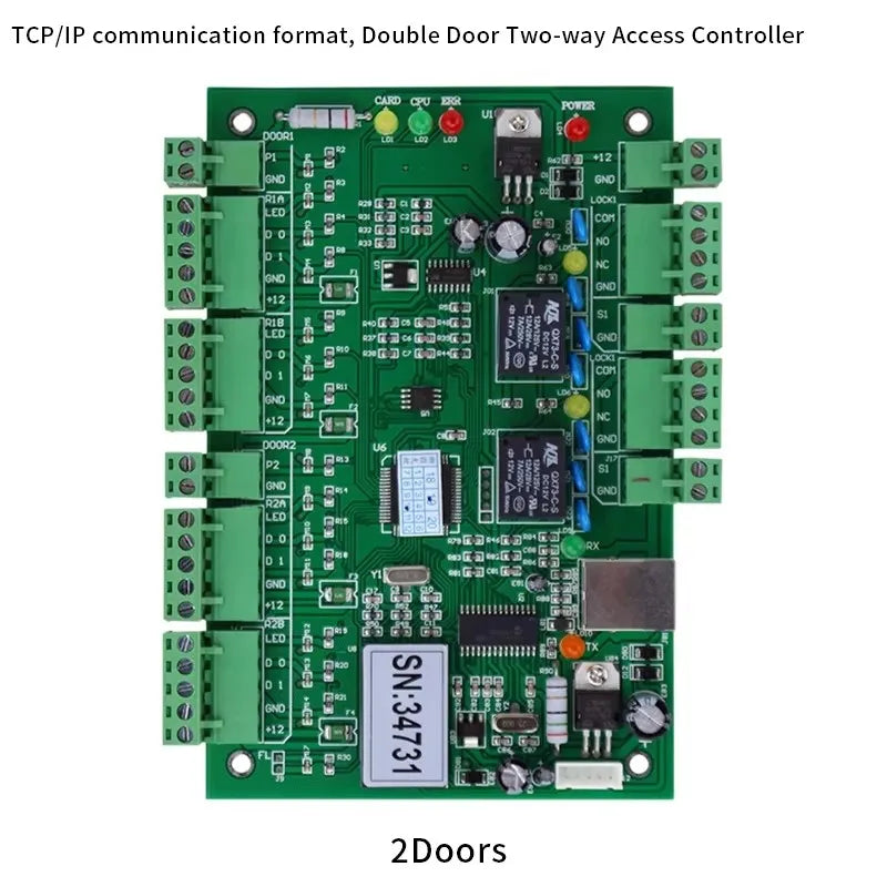 TCP/IP Access Control Board - One, Two or Four Doors