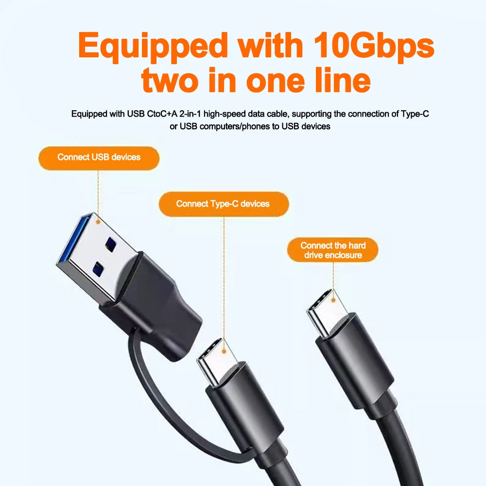 M.2 SSD USB Enclosure - NVMe and SATA Options