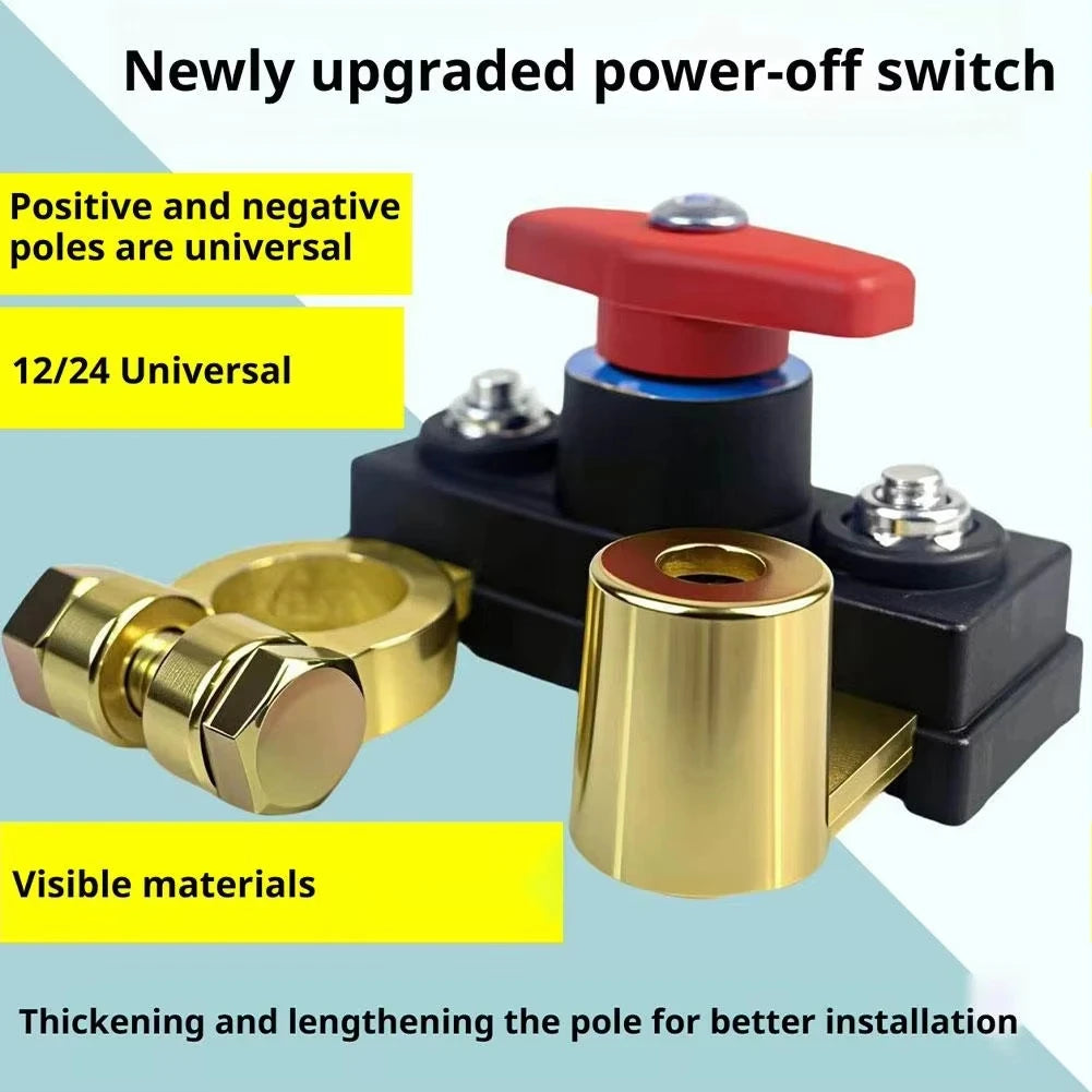 12V/24V ﻿Car Battery Cut Off Switch Disconnect Automatic Circuit Breaker Anti-Leakage Switch Isolator For Cars Truck