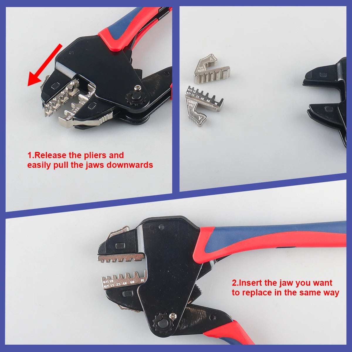 Interchangeable-Jaw Terminal Crimping Tool