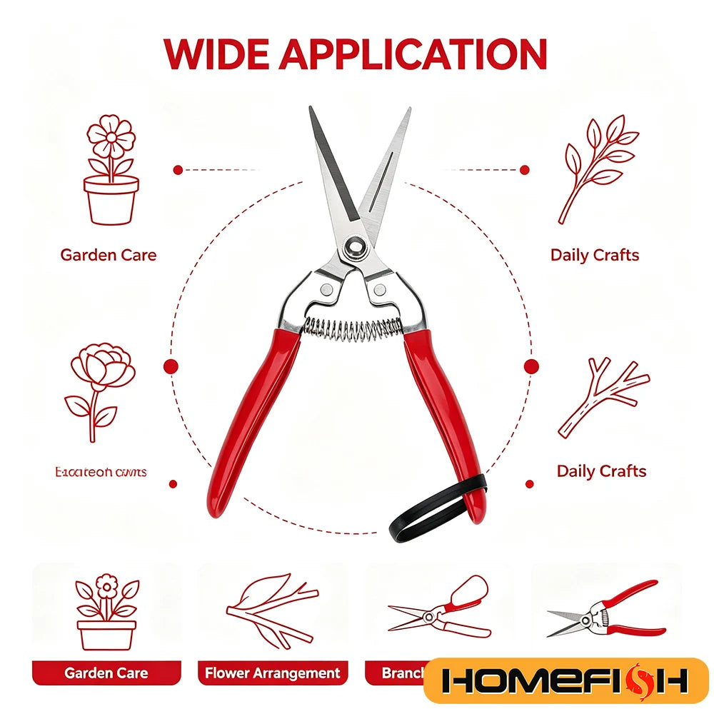 Stainless-Steel Garden Pruning Shears