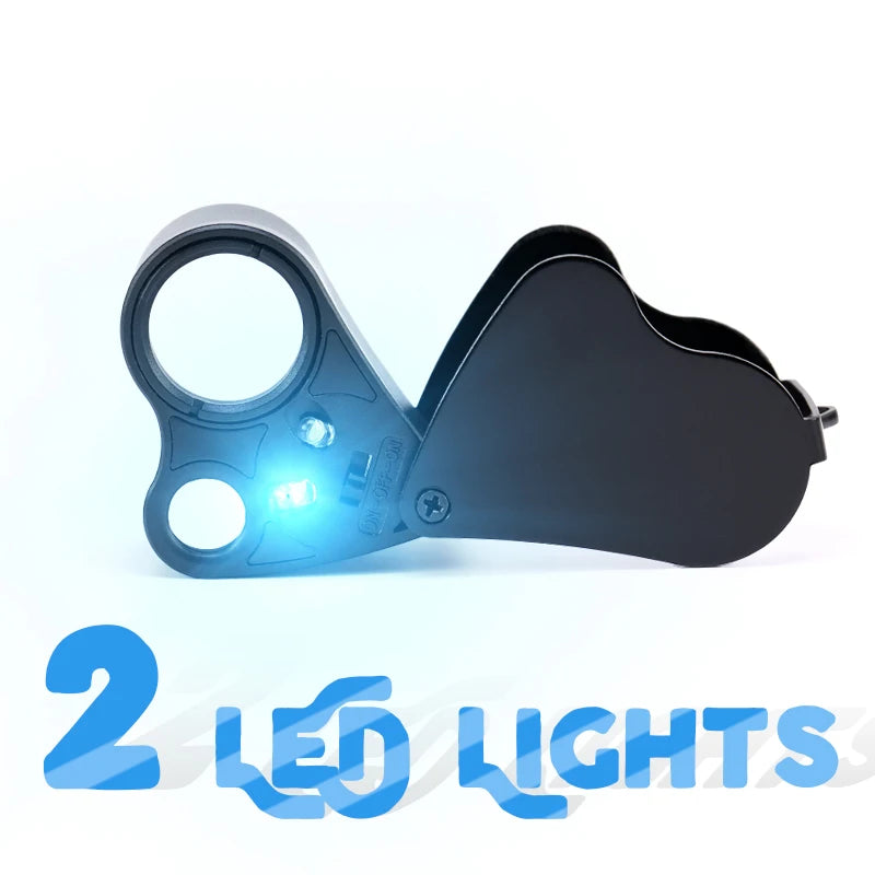 Folding Illuminated Jewellery Loupe