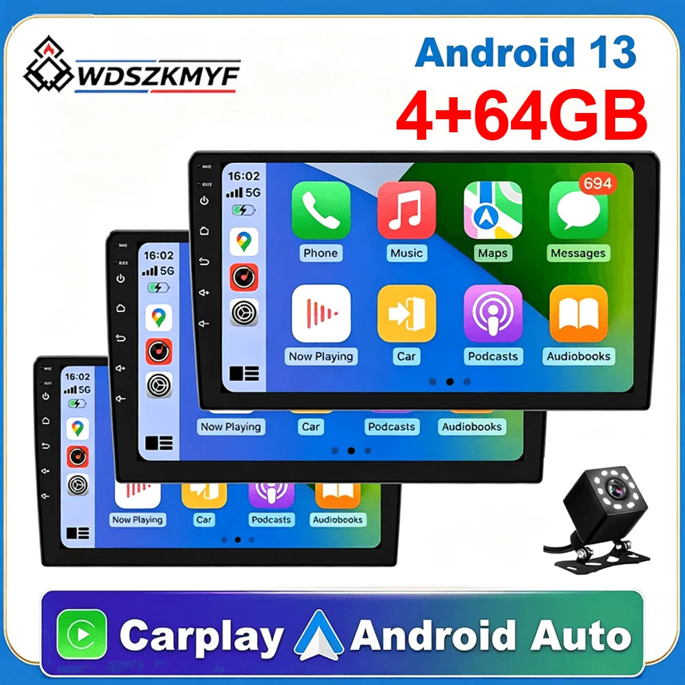 7/9/10 Inch Univerzális Android 13 Autórádió 64G Autorádió Android 2 Din Autórádió GPS BT Központi Multimédia Okos Autó Rendszerek