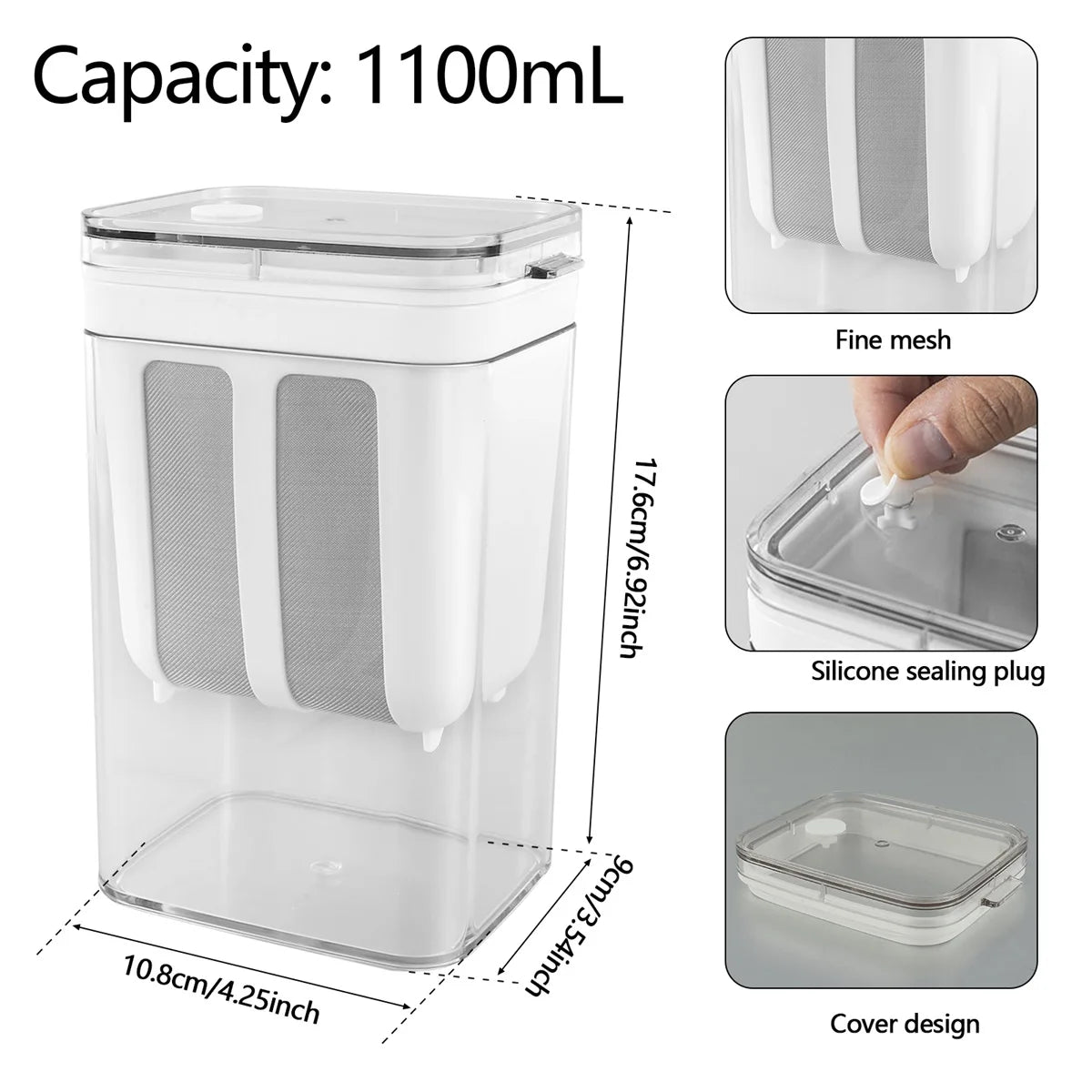 1100 ml jogurtni odcejni filtr