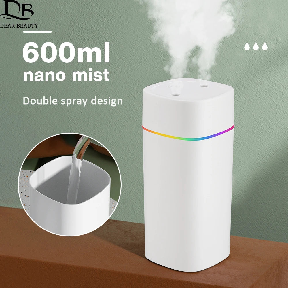 600 ml USB-Luftbefeuchter mit Dual-Nebel