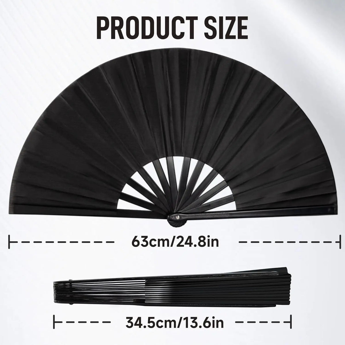 Black Clacking Hand Fan for Dance and Events