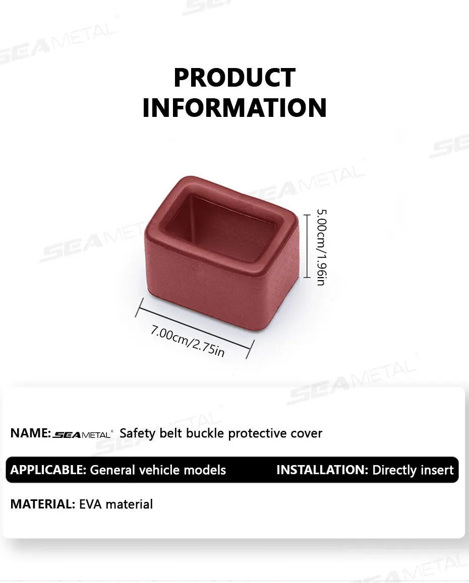 SEAMETAL Car Seat Belt Buckle Fastener Anti-Scratch Elastic Seatbelt Buckle Protector Universal Seatbelt Button Protection Cover