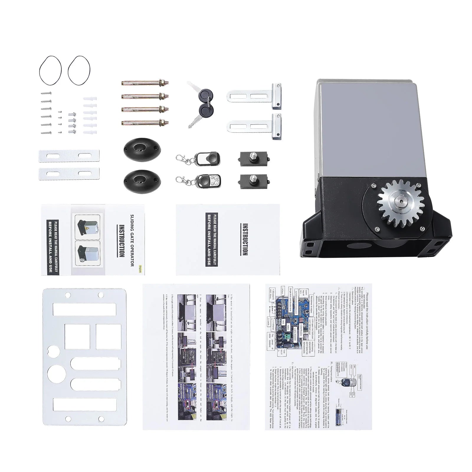 750W posuvný elektrický otevírač brány s dálkovým ovládáním