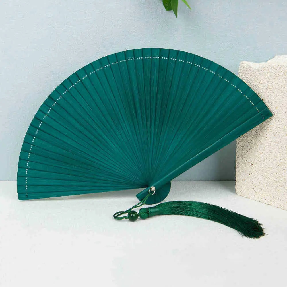Faltbarer Handfächer aus Holz, 20.5 cm, für Hochzeiten und Gäste