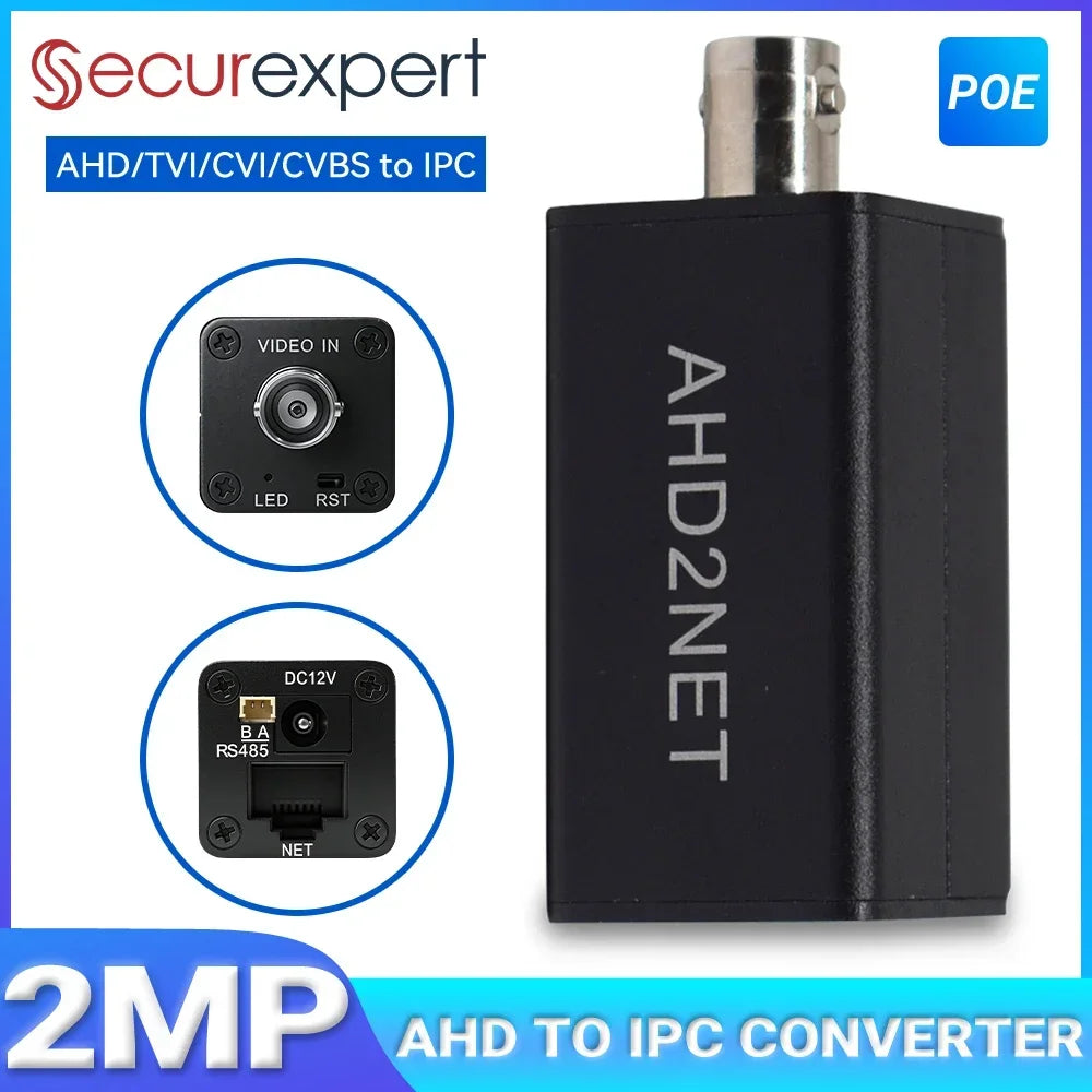 Convertisseur Caméra Analogique vers IP 1080P ONVIF Encodeur Vidéo PoE