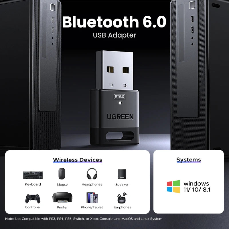 Adaptateur USB Bluetooth 6.0 pour PC