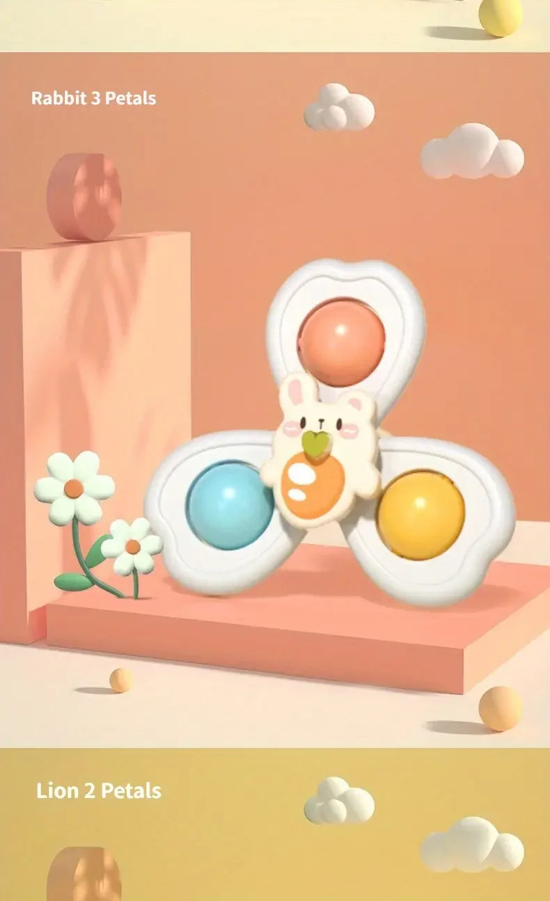 3PCS Suction Cup Spinner Toy for Bath