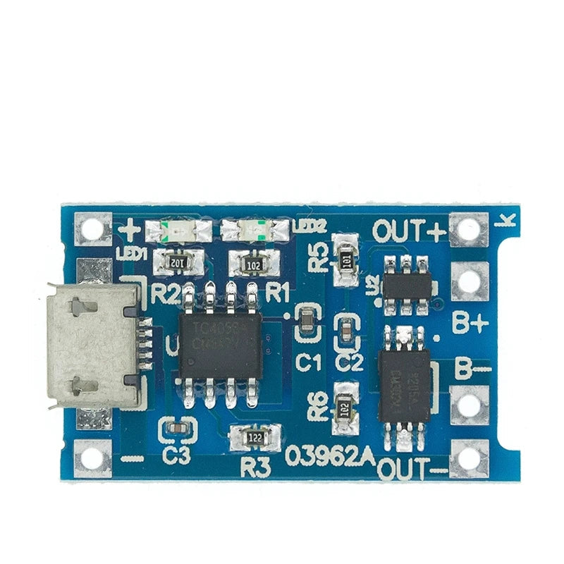 10pcs 5V 1A 18650 Lithium Battery Charging Board PLR TP4056 Lithium Charging Mini/Micro USB Type C Charge Module With Protect 