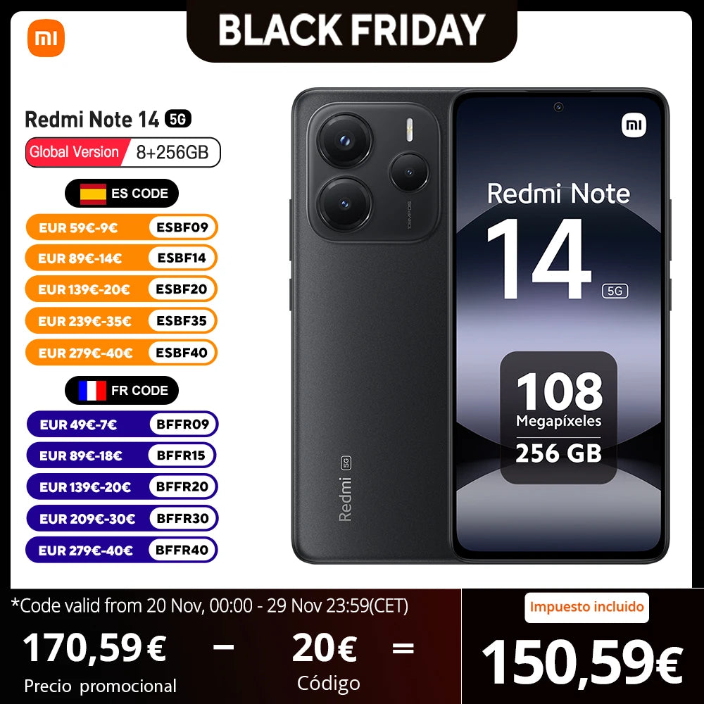 Xiaomi Redmi Note 14 5G Evropská verze Smartphone