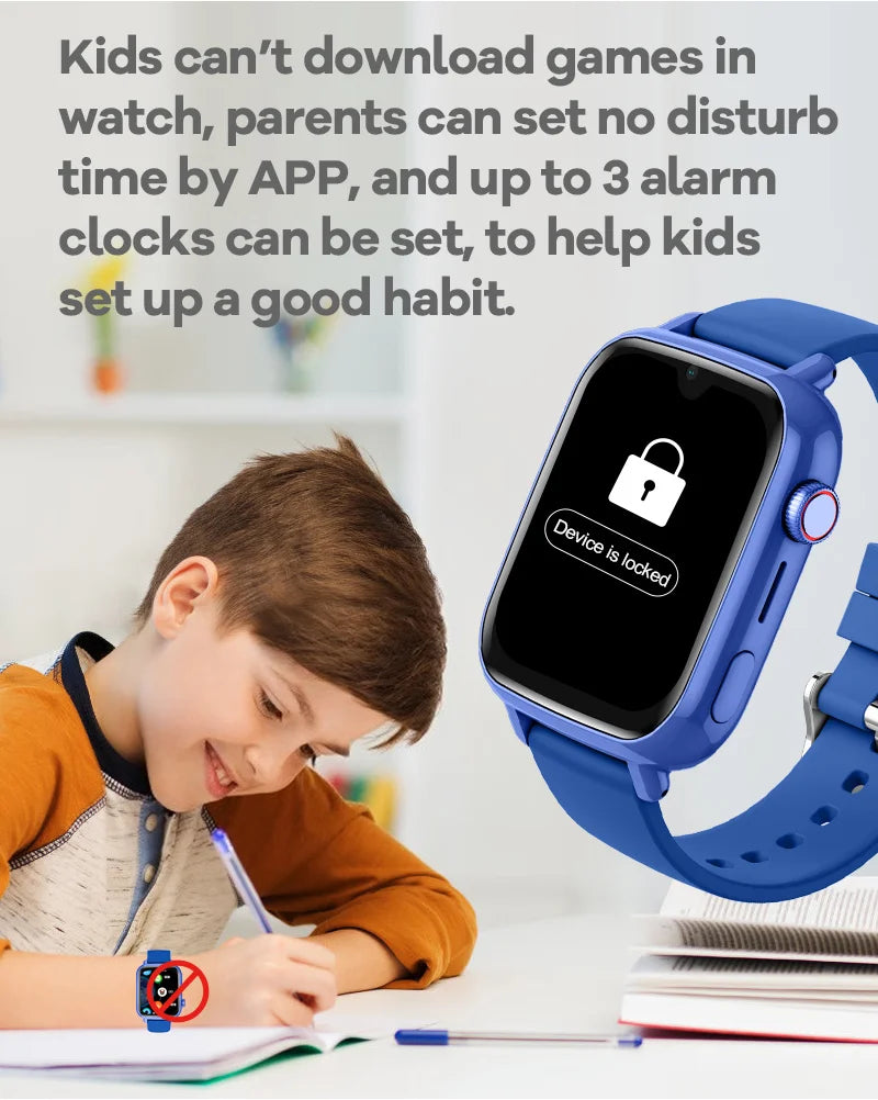 4G Kids GPS Smart Watch with Video Call, SOS, Camera, WiFi and App Download
