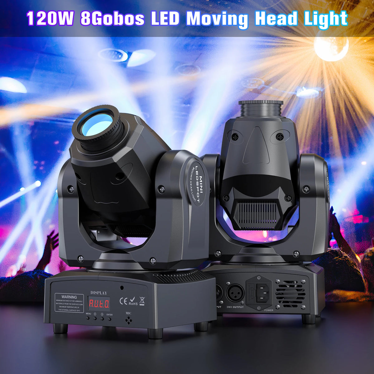 Luce Moving Head a LED da 120W con Telefono e DMX512