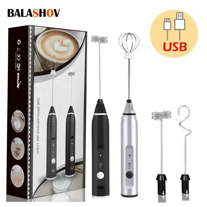Frullino elettrico ricaricabile USB con due fruste