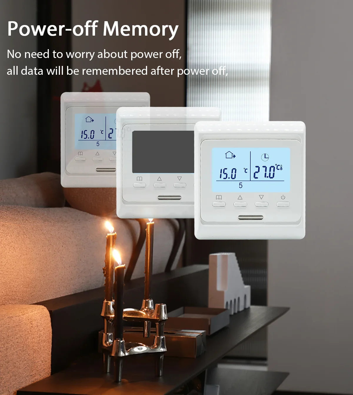 Heating Thermostat - Wi-Fi and Standard Options