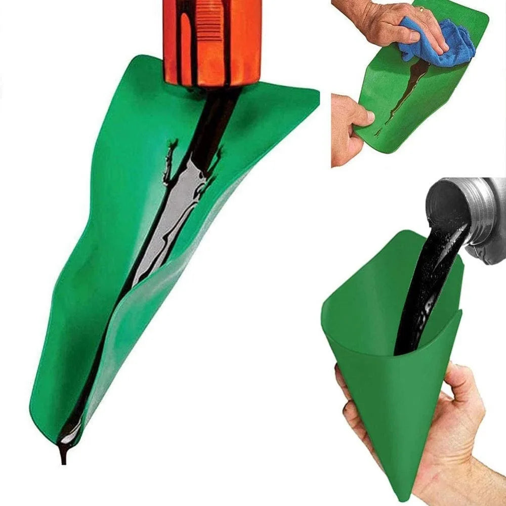 Any shape funnel oil guide plate, flexible drainage oil guide tool, foldable oil guide plate, multifunctional