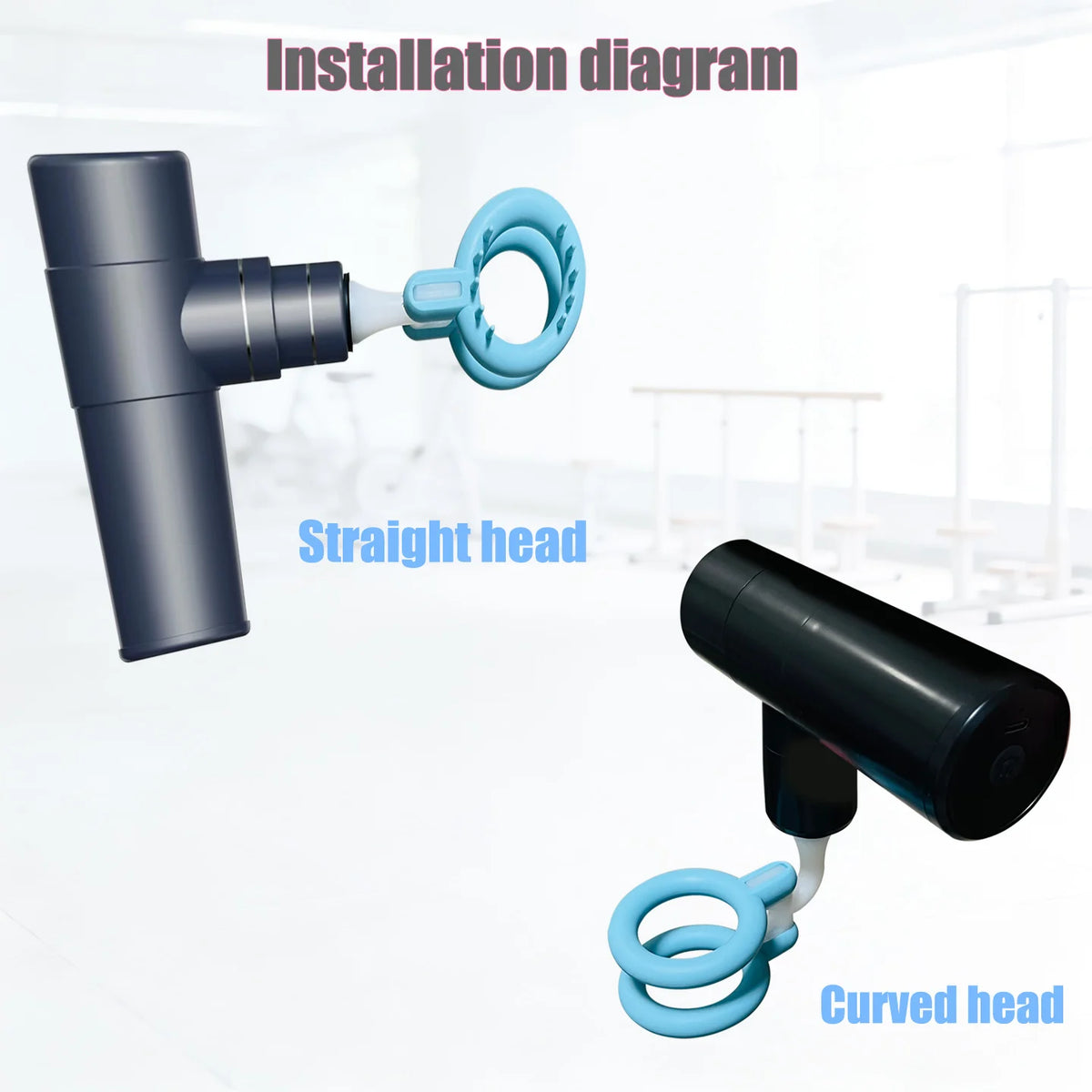 Silicone Ring Massage Gun Attachments, 12–19 mm Shaft Fit