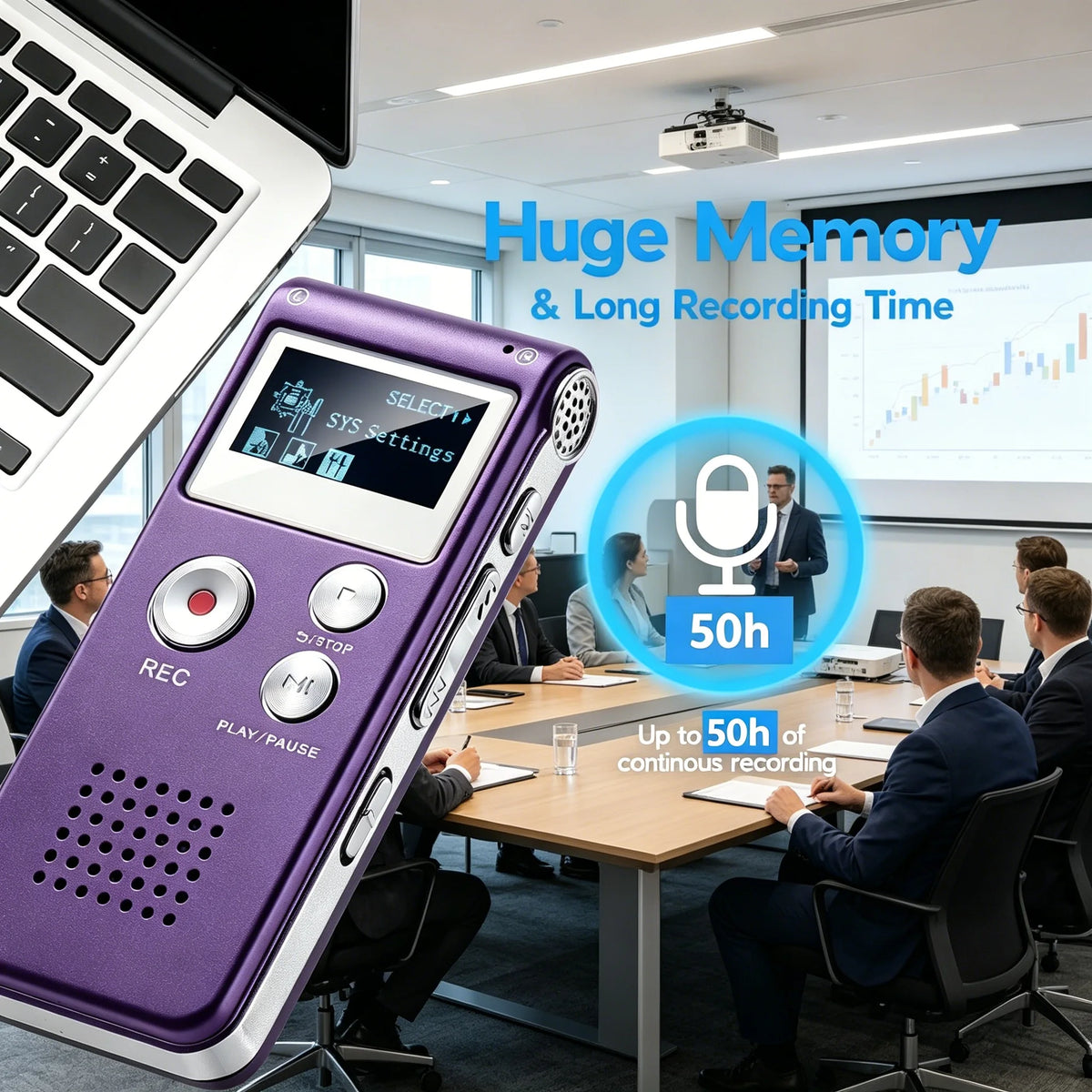 N288 8GB Voice Recorder with Playback