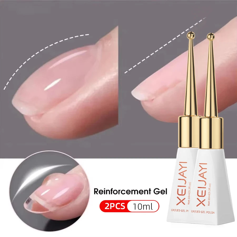 Gel de refuerzo para uñas con base y capa superior de larga duración