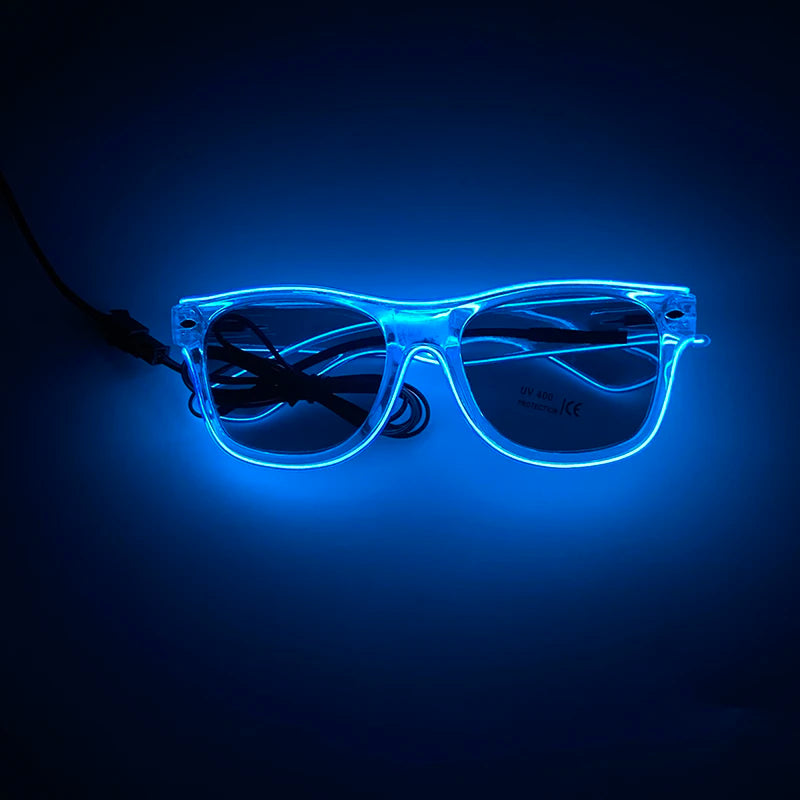 1PC Light Up LED Glasses Glow Sunglasses EL Wire Neon Glasses Glow in The Dark Party Supplies Neon Party Favors for Kids Adults 