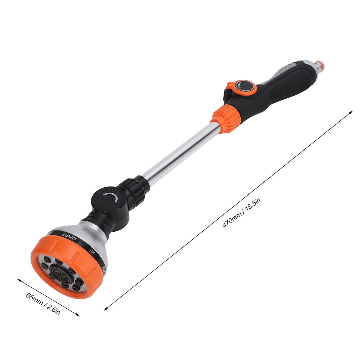 Garden Watering Wand with Adjustable Head, 47 cm
