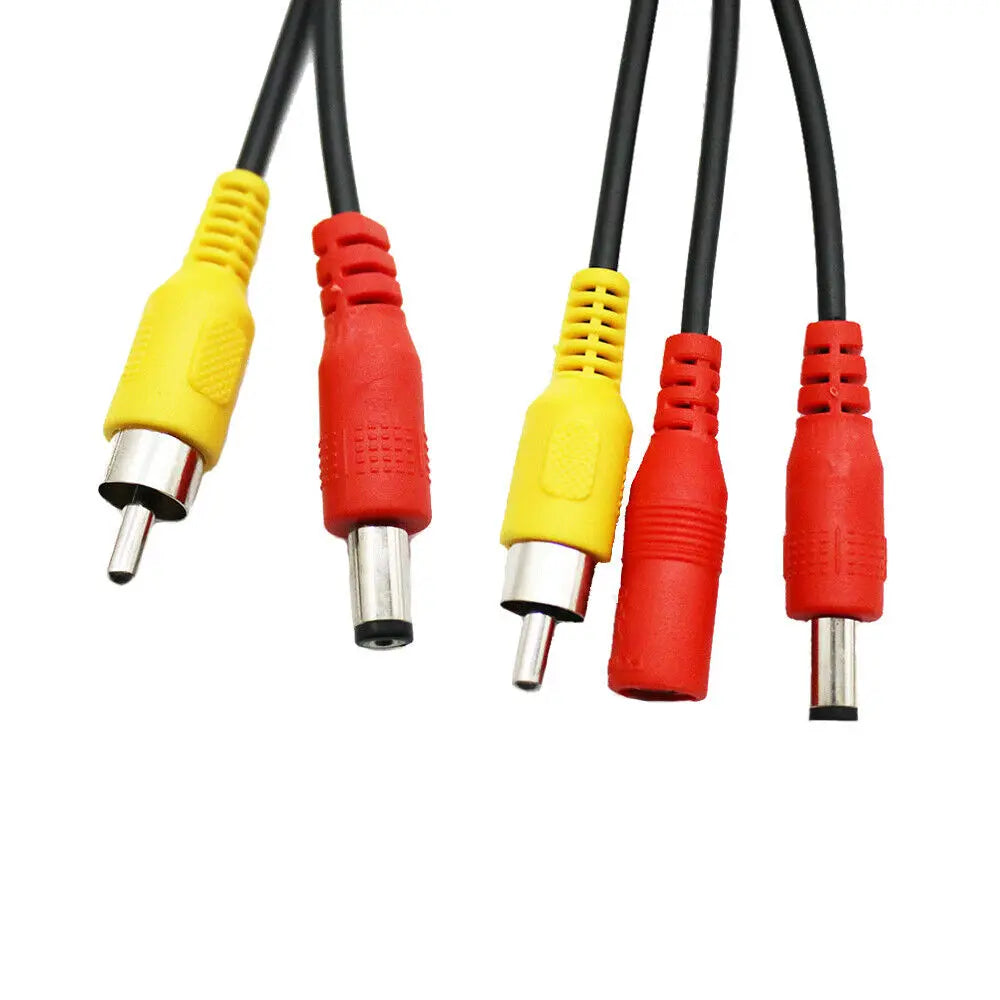 Cable de extensión RCA para vídeo de coche de 6 M/10M/15M, 2 en 1, para cámara de reversa