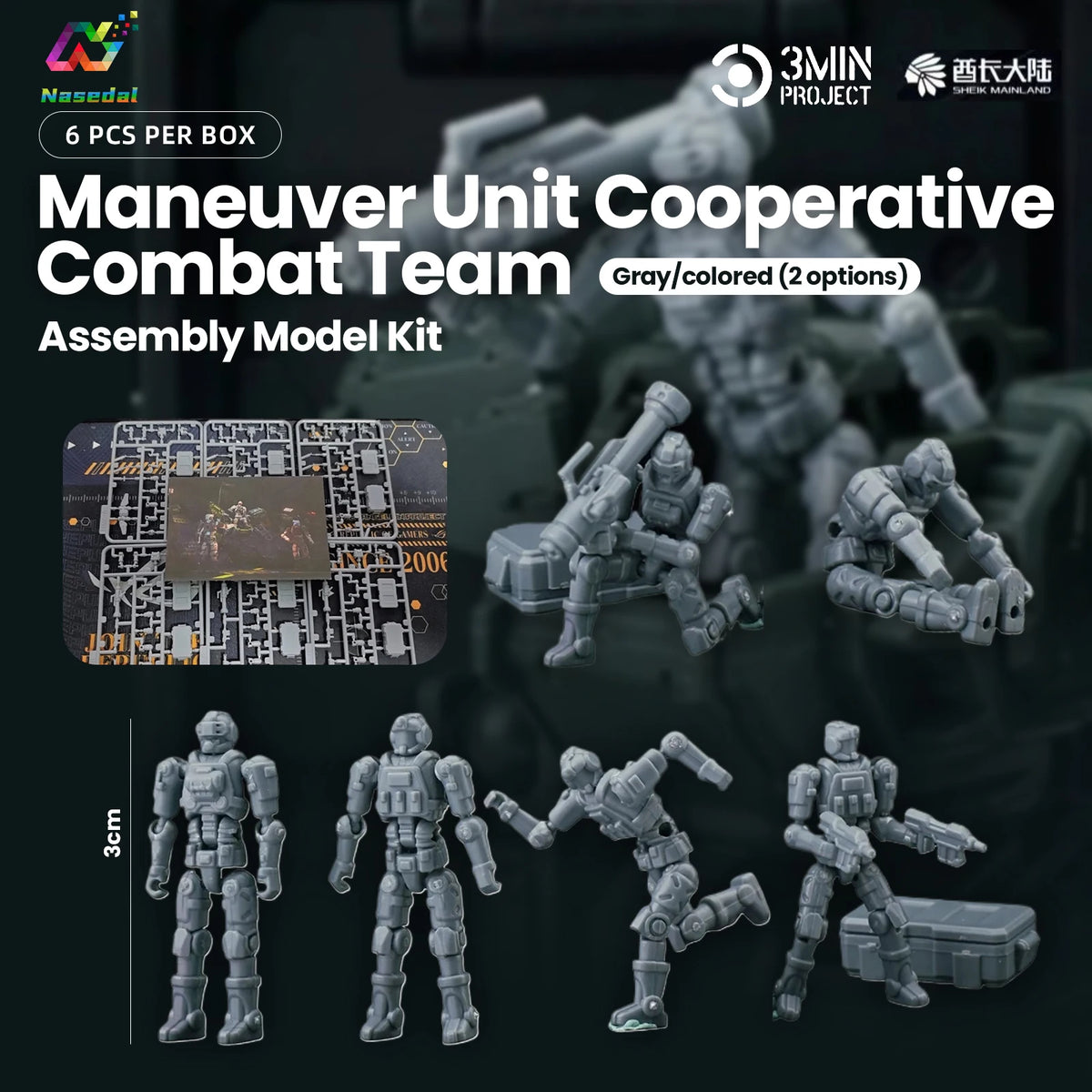 1:60 Robot Model Kit Set, Six Figures