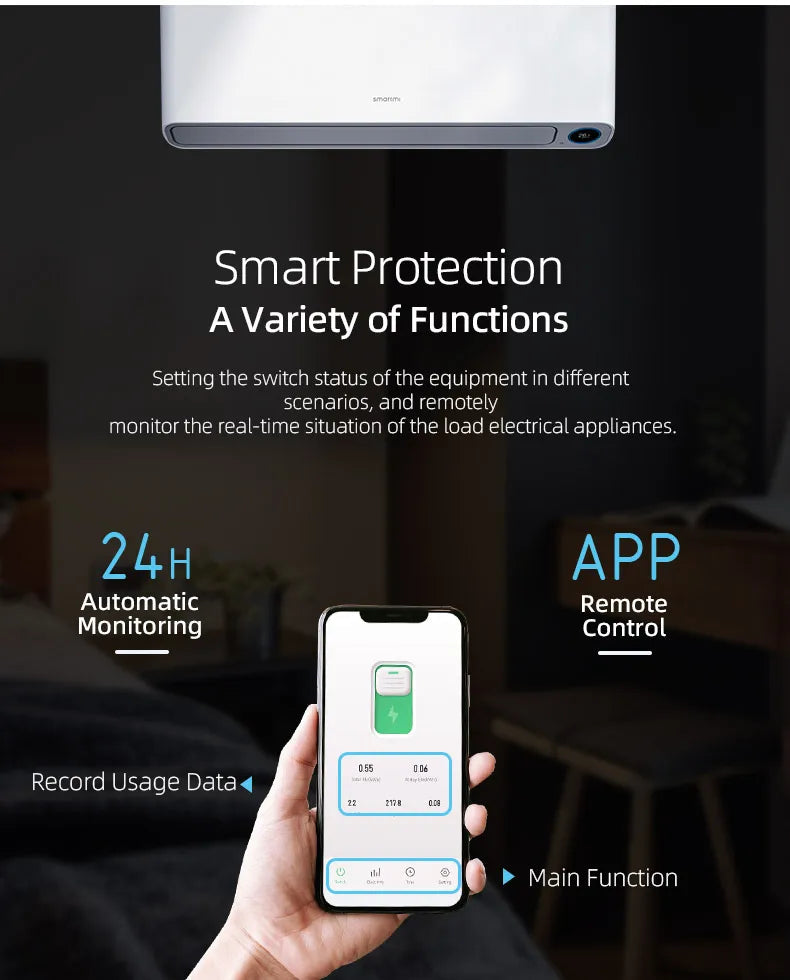 TUYA WIFI Smart Circuit Breaker Power Metering 1P 63A DIN Rail for Smart Home wireless Remote Control Smart Switch by APP TONGOU 