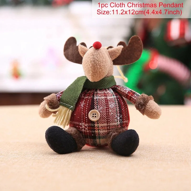 Christmas Santa Doll Merry Christmas Decorations For Home 2024 Table Xmas Ornaments Navidad Natal Noel New Year Decor 2025 Gifts 