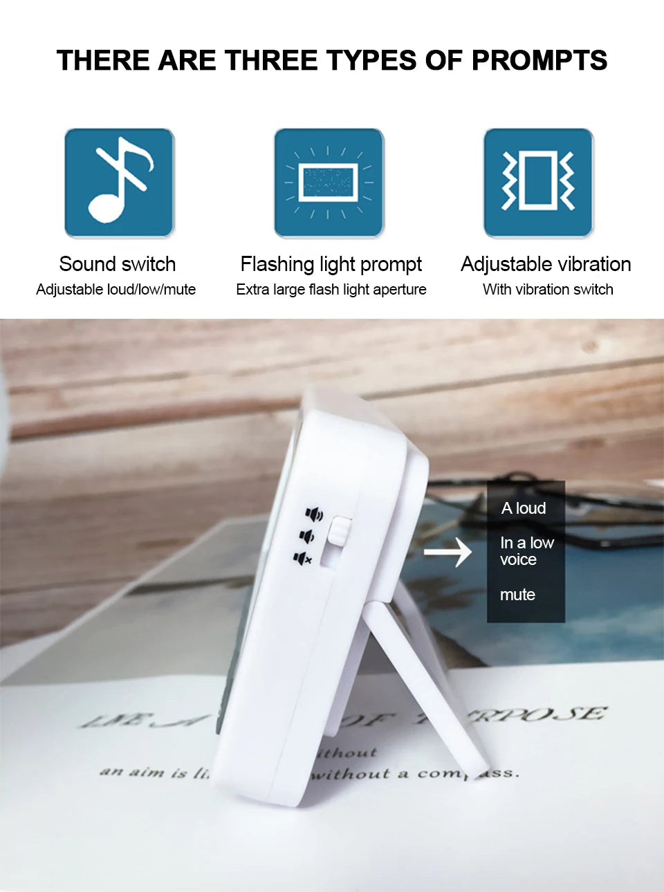 Dual Digital Kitchen Timer - Vibration Option