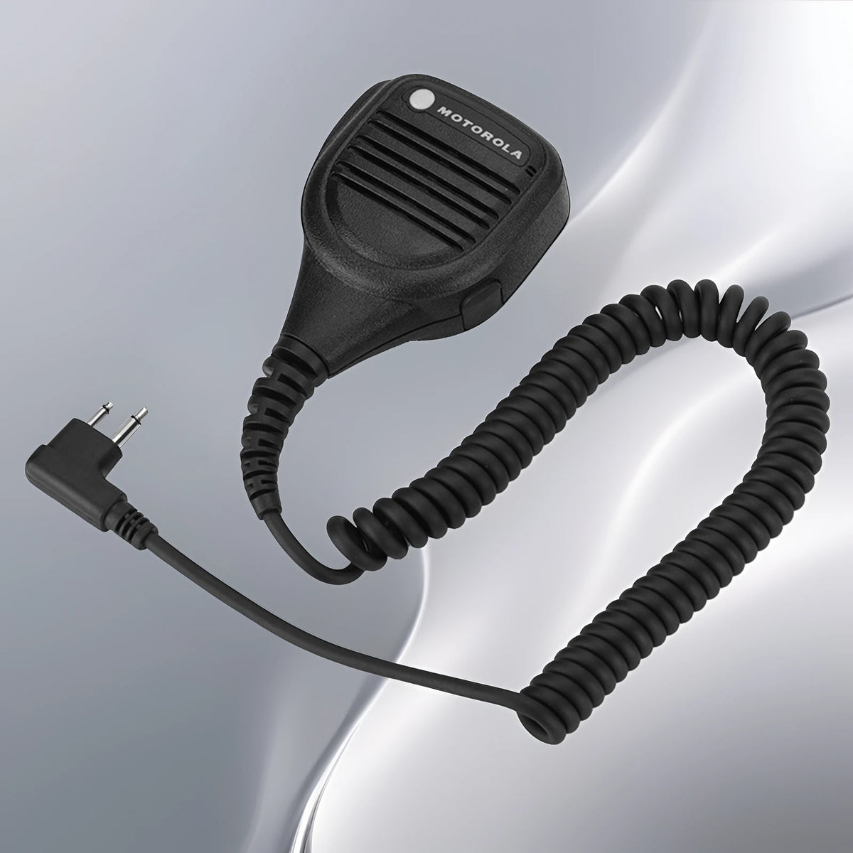 Micrófono de mano para radio walkie-talkie con conector de auriculares de 3,5 mm, altavoz y micrófono, clip de cinturón de acero para