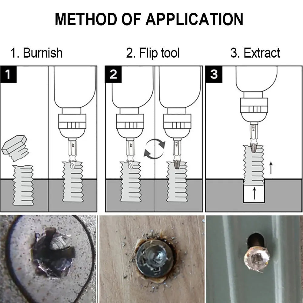 Damaged Screw Extractor Set - Kit Options