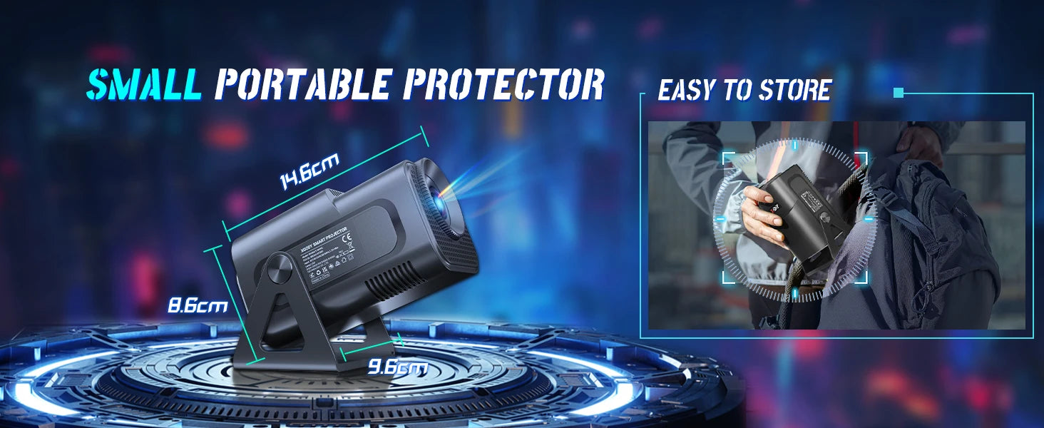 XGODY Projecteur Intelligent Portable 12000LM avec WiFi 6