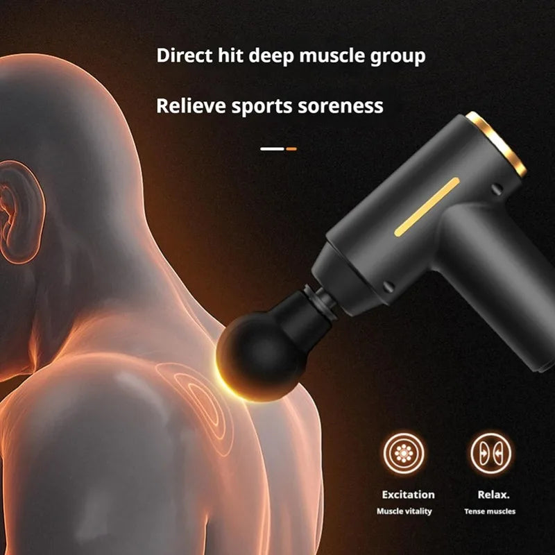 Mini USB-C Rechargeable Massage Gun, Black