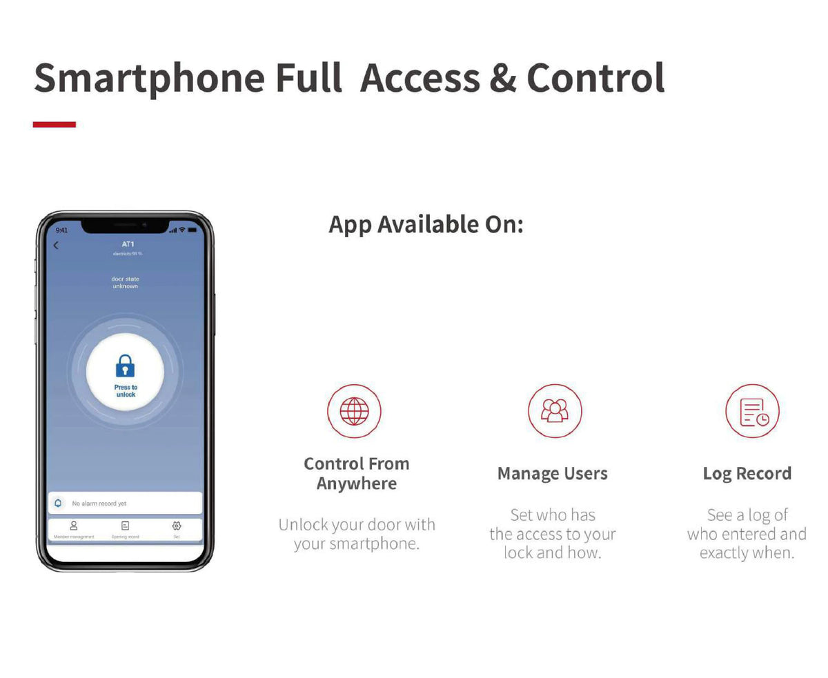 RAYKUBE A1 Pro Tuya Bluetooth Smart Door Lock Tuya/ Smart Life APP Unlock No drilling required Delivery From Spain To EU Countri