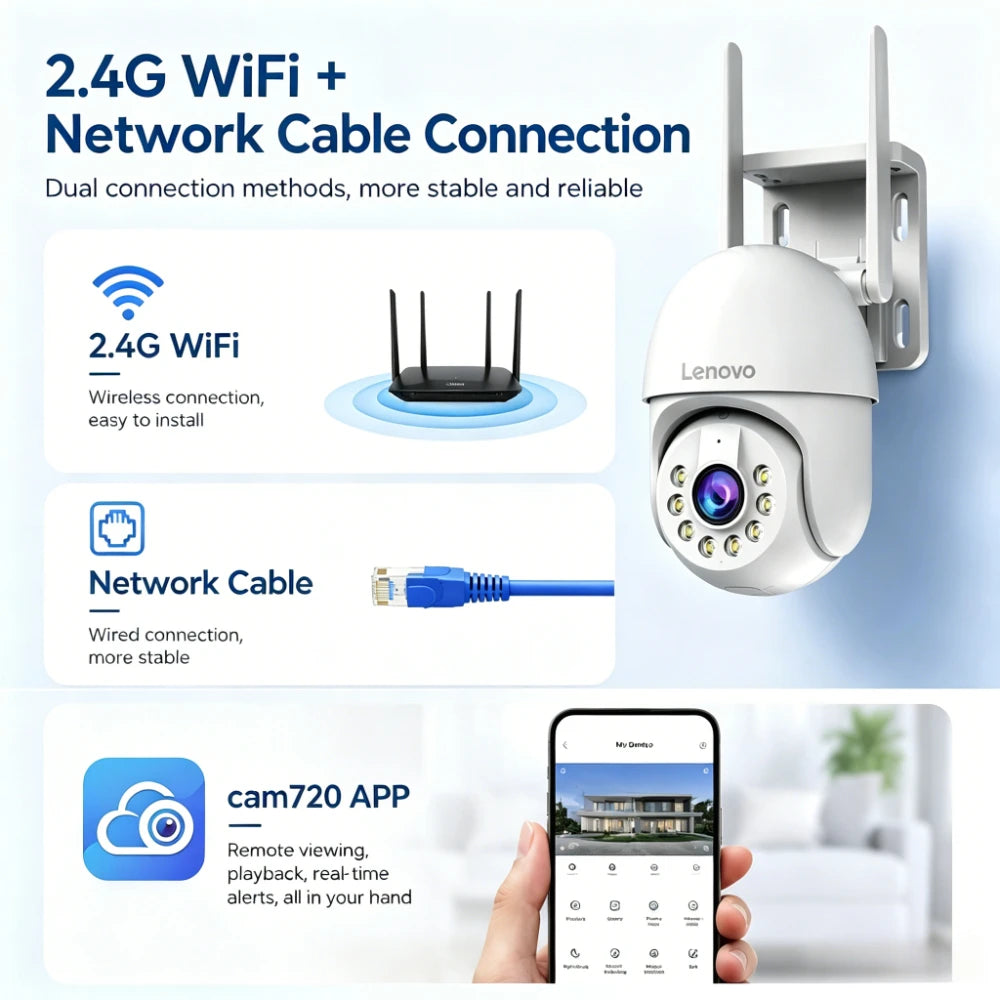 4K PTZ WiFi Outdoor Security Camera with Auto Tracking