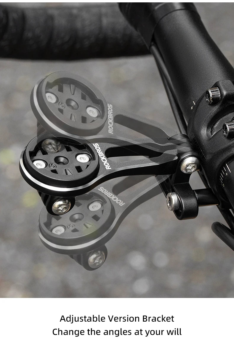 Prolunga per Supporto Computer da Bici con Porta Luce Anteriore Staffa in Lega