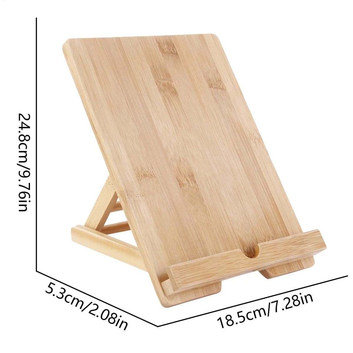 Adjustable Wooden Book and Tablet Stand