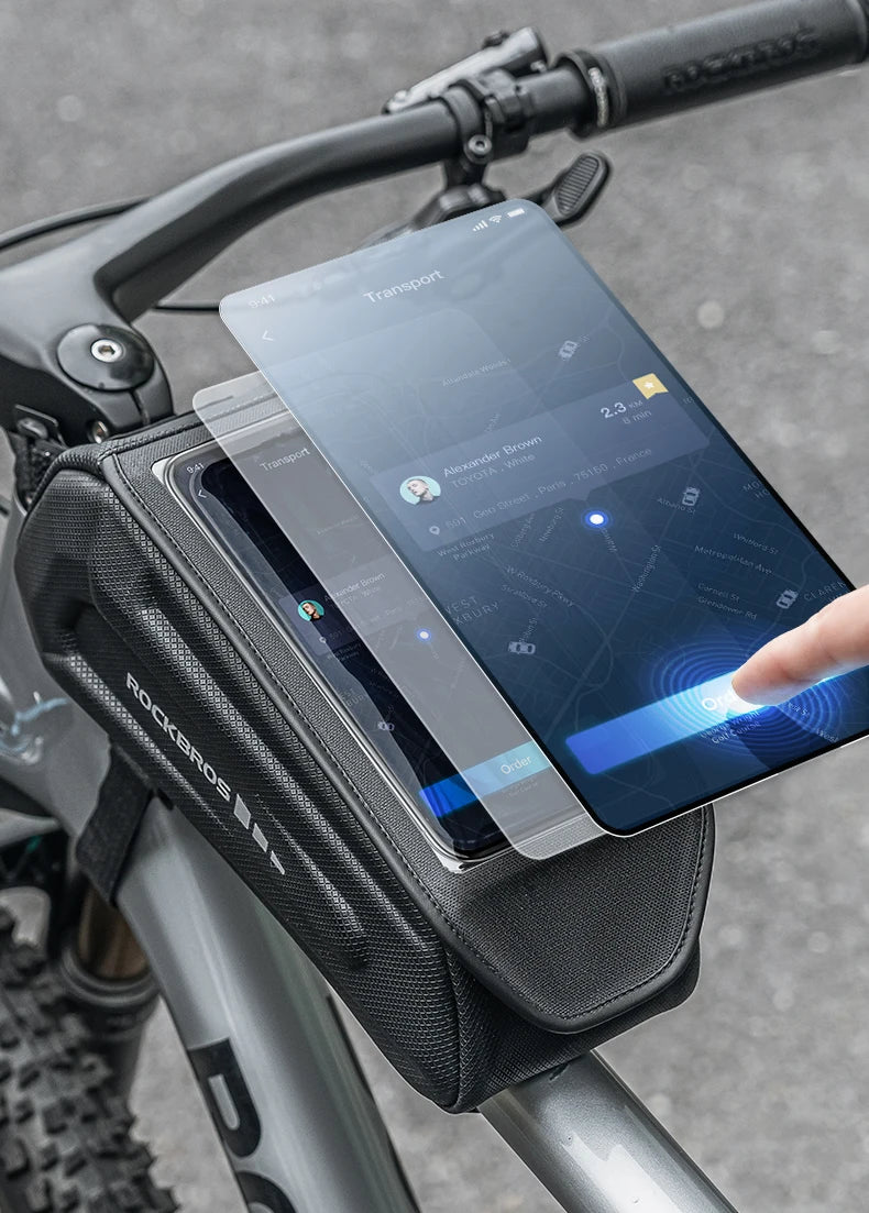 1.7L Waterproof Bike Frame Bag with Touchscreen