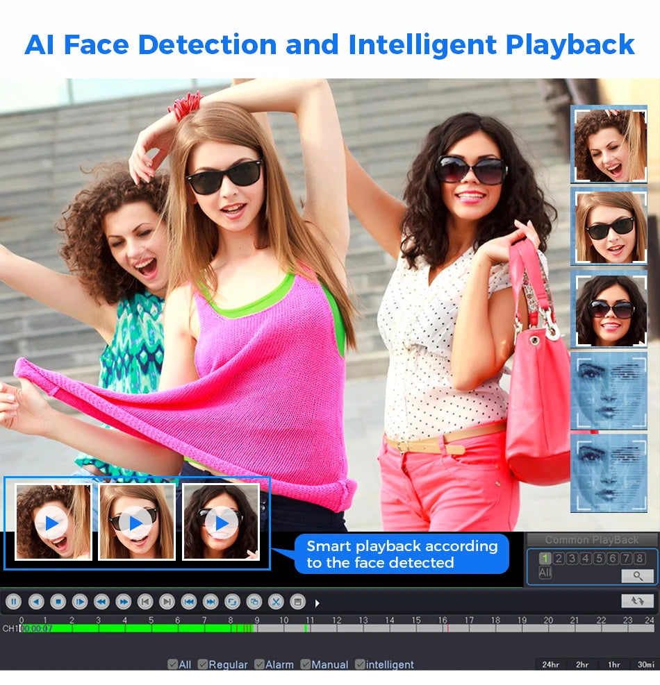 POE 5MP 8MP 4K IP Camera with Color Night Vision and Face Detection