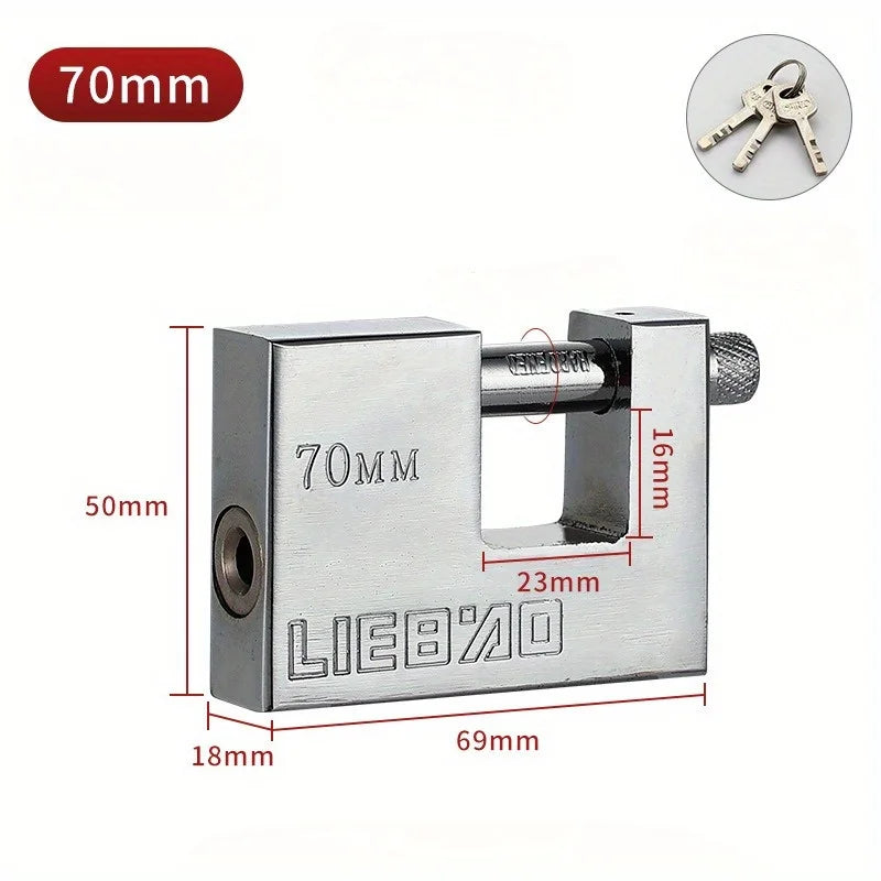 Rectangular Horizontal-Opening Padlock